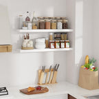Floating Shelves for Wall, 36 inch White Wall Shelves Set of 2 - Image 5