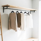 Wooden Clothes Hangers with Pants Bars, Black, 72-Pack - Image 6