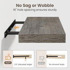 72 Inch Floating Shelves for Wall 2 Pack, Wood Wall Bathroom Shelves - Image 4