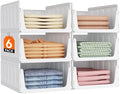 Lifewit Stacking Closet Organizers Shelf for Clothes 6 Pack 16.1" Depth by Lifewit
