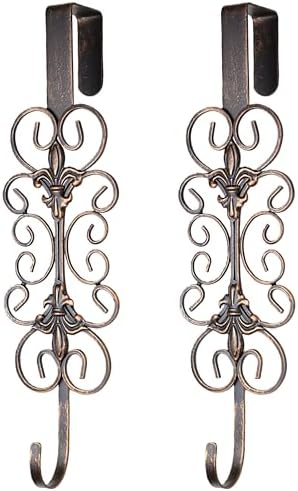 2 PCS Wreath Hangers for Front Door 15.5" Wreath Hook Over the Door by Mervkis