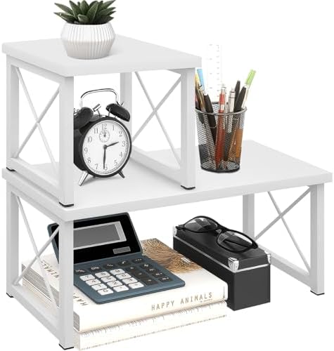 ELITEROO Wooden Desktop Shelf, Freestanding Small Bookshelf Organizers by ELITEROO