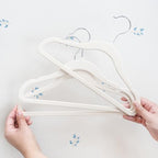 3 Sprouts Velvet Baby Hangers - Non-Slip Hanger for Infant, Toddler, Baby Clothes - Closet Kids Hangers with Slim Design, Nordic Colors, Pack of 30 - Beige - Image 6
