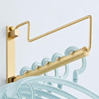 NEWRAIN Clothes Drying Rack, Laundry Racks for Drying Clothes, Wall Mounted Swing Arm Clothes Hanger for Laundry Room, Garage, Indoor & Outdoor Use,Brushed Gold - Image 7