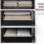 Homsorout Closet Baskets for Shelves Trapezoid - Decorative Storage Baskets with Handle, Closet Bins for Organization, Shelf Storage Bins for Clothes, Books, Home, Office, 8 Pack, Black - Image 5