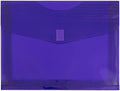 JAM PAPER Plastic Expansion Envelopes with Hook & Loop Closure - Letter Booklet - 9 3/4 x 13 with 2 Inch Expansion - Purple - 12/Pack by JAMPaper