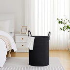 VIPOSCO 72L Tall Woven Laundry Basket Hamper, Black - Image 4