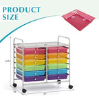 COSTWAY 12-Drawer Rolling Storage Cart, Utility Storage Organizer Cart - Image 3