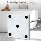 Kayfia 40'' Stainless Steel Towel Rack, Weighted Marble Base, 2 Tier - Image 6