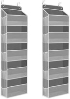 2 Pcs Over The Door Organizer Large Capacity Hanging Storage Room Organizer by SpaceHacks