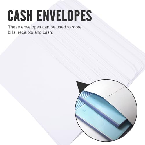 White Blank Business Envelopes 100pcs Paper Bill Storage Xmas Organizer - Image 3