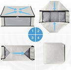 HomeHacks 8-Pack Clothes Organizer Storage Bags, 35L Storage Bins, White - Image 3