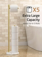 KES 29" H Anti-Wobble Toilet Paper Holder Stand with 3X Weighted Base - Image 7
