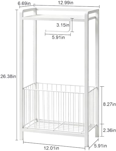 Freestanding Toilet Paper Holder with Storage Shelf, Stand for Tight Spaces - Image 2