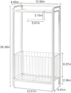 Freestanding Toilet Paper Holder with Storage Shelf, Stand for Tight Spaces - Image 2