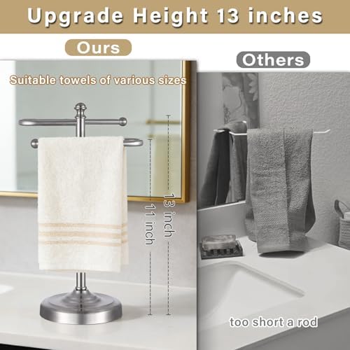 Hand Towel Holder Stand for Bathroom Countertop,S-Shape Bar,Brushed Nickel - Image 3