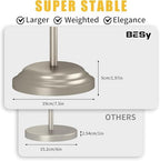 BESy Toilet Paper Holder Floor Stand, Bathroom Freestanding Nickel - Image 6
