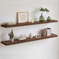 Homeforia 60 Inch Floating Shelves, High-End Solid Pine Wood, Set of 3 by Homeforia