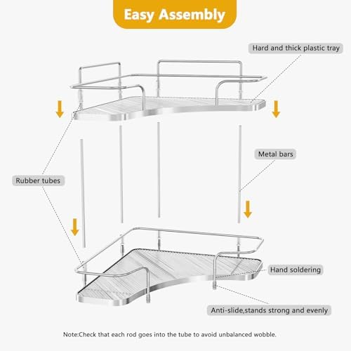 FOLLOWIN 2 Tier Bathroom Organizer Countertop Corner, Makeup Organizer - Image 4