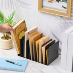 Suzile Metal Desktop File Organizer, 10 Compartment, Vertical File Sorter - Image 4