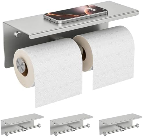 FORIOUS Toilet Paper Holder with Shelf, Commercial Toilet Paper Dispensers by FORIOUS