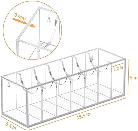 FEMELI Acrylic Belt Organizers for Closet 7-Slots Belt box with Dust Cover - Image 2