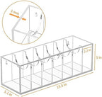 FEMELI Acrylic Belt Organizers for Closet 7-Slots Belt box with Dust Cover - Image 2