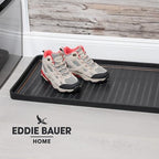 Eddie Bauer Rubber Boot Tray – Lake Waves Design, 16"x32", Black – Waterproof Entryway Boot Mat - Image 7