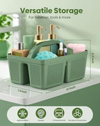 Portable Shower Caddy with Handle - 4 PCS, BPA-free, Green - Image 4