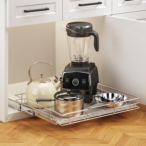 Pull Out Cabinet Organizer 31½" W x 21½" D, Heavy Duty Cabinet Pull Out Shelves, Slide Out Drawers Organization for Kitchen Cabinets Bathroom - Image 5