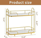 2 Tier Corner Bathroom Counter Organizer, Cosmetic Skincare Organizer, Bathroom Countertop Perfume Tray Vanity Organizer, Kitchen Spice Corner Storage Shelf - Image 4