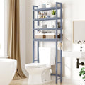 Smiry Bamboo Over The Toilet Storage Cabinet, 4 Tier, Grey by Smiry
