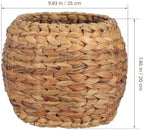 Cabilock Handwoven Hyacinth Planter Basket, Natural Woven Rattan Storage Basket for Small Plants, Eco-Friendly Indoor & Outdoor Decorative Pot Cover for Farmhouse, Boho Home Decor - Image 2