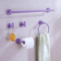 Bathroom Hardware Set,Purple 5 Pieces Bathroom Towel Bar Set,24 inch Towel Bar,Towel Ring for Bathroom,Robe Towel Hooks,Toilet Paper Holder Wall Mounted(Drilling),SE96006S-5PP by SEABEFORE