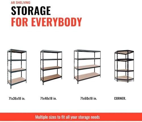 AR Shelving Garage Series Metal Corner Shelf, 24in., 500-Lb. Capacity per Level - Image 4