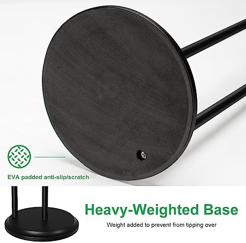 Toilet Paper Holder Free Standing, Black Toilet Paper Holder, Bathroom Storage for 5 Mega Rolls, 27.6”H - Image 2