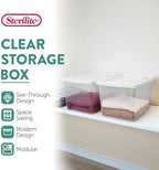 Sterilite Storage Box, Stackable Clear Plastic Bins, 20 Quart, 6-Pack - Image 2