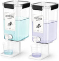 Soaoo 2 Pcs Laundry Detergent Dispenser 87 oz Liquid Soap Dispenser with Faucet for Laundry Room 2 Liquid Detergent Holder with Labels and 2 Measuring Cup Fabric Softener Container by Soaoo