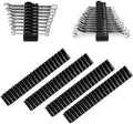 DEHOYI 80 pcs Modular Wrench Organizers for Tool Drawers - Wrench Rack with Metric & SAE Labels, Perfect Tool Storage Holder. Gift for father, brother and boyfriend (No Magnet, Black) by DEHOYI
