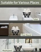 Cute Butterfly Toilet Tissue Holder,Animal Paper Holders,Decorative Metal Papers Holder,Funny Toilet Animal Storage for Bathrooms,Bathroom Paper Organizer for Extra 8 Rolls Free Standing Art Decor - Image 4