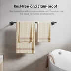FORIOUS Towel Bar Towel Racks for Bathroom Wall Mounted 24" Matte Black - Image 7