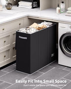 SOLEDI Large Laundry hamper 3 Section with Laundry Bag, XL Clothes Basket - Image 5