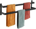 KOKOSIRI Towel Bars Black Bath Towel Holders 32 Inches Bathroom 2-Tiers Ladder Towel Rails Wall Mounted Towels Shelves Rack Stainless Steel, B5008BK-L32 by KOKOSIRI