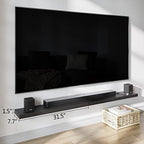 BAMEOS Floating Shelves, 31W x 8D Wall Mounted Display Shelves with Invisible Brackets, Set of 2 | Lightweight Décor Shelf for Bedroom, Living Room, Bathroom & Entryway Black - Image 3