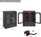 Ikee Design Wooden Cabinet with Adjustable Shelves, Drawer & Door - Image 3
