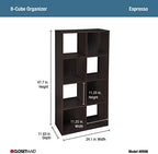 ClosetMaid Cubeicals 8 Cube Storage Shelf Organizer Bookshelf, Stackable, Vertical or Horizontal, Easy Assembly, Wood, Espresso Finish - Image 3