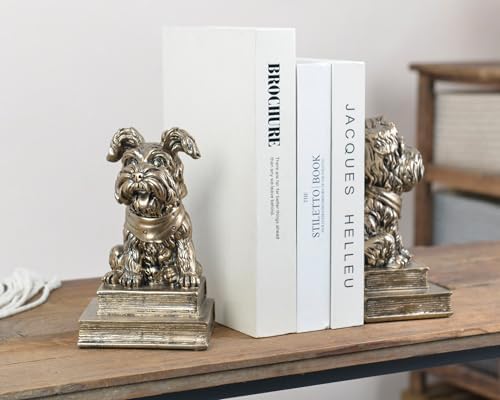 Vintage Antique Gold Dog Bookends,Decorative Book Ends for Shelves - Image 6
