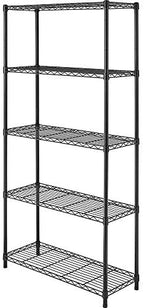 Whitmor 5-Wire Shelving Unit, Metal Storage Shelves, Durable Heavy Duty Shelf, Easy Assembly for Pantry, Kitchen, Garage, Plant 36"L x 14"W x 72"H by Whitmor