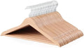 Amazon Basics Wood Suit Clothes Hangers for Closet Organizer, Natural, 30-Pack by AmazonBasics