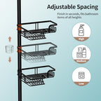 KEGII Corner Shower Caddy Tension Pole, Stainless Steel Shower Organizer - Image 3